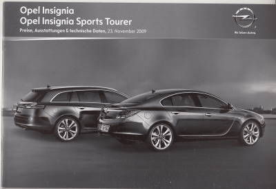 Preise Technik Opel Insignia 23. November 2009