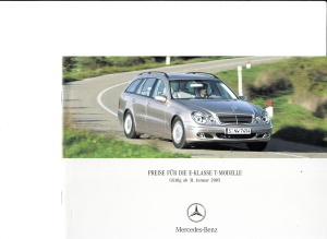 Preisliste Mercedes E Klasse T Modell 31. Jan 2005