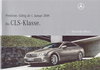 Mercedes Benz  CLS  - Preisliste 1. Januar 2009