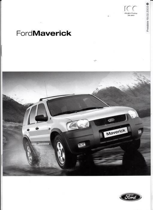 Preisliste Ford Maverick 19. Februar 2003