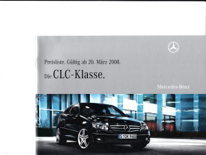 Preisliste Mercedes CLC Klasse  20. März 2008