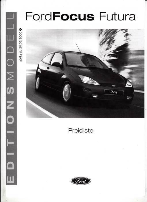 Preisliste Ford Focus Futura 29. Februar 2000