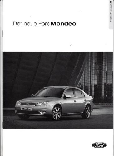Preisliste Ford Mondeo 14. Juli 2007