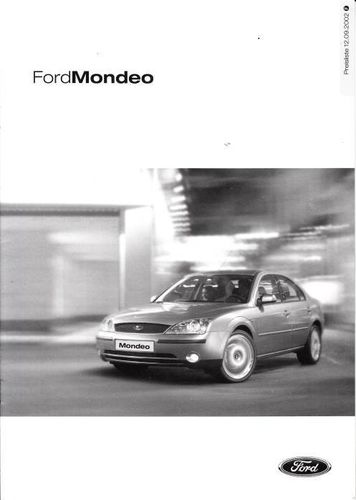 Preisliste Ford Mondeo 12. September 2002