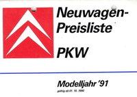 Citroen Preislisten
