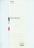 Audi Cabriolet Preislisten