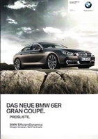 BMW 6er Preislisten