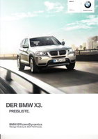 BMW X3 Preislisten