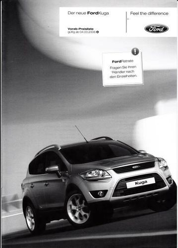 Preisliste Ford Kuga 4. März 2008
