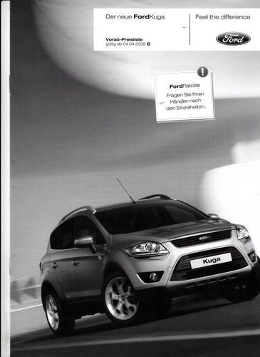 Preisliste Ford Kuga 4. April 2008