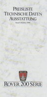 Rover Technikprospekte