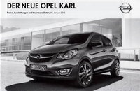 Opel Karl Preislisten