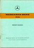 Owners Manual Mercedes 190 Db Ponton 1960