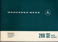Betriebsanleitung Mercedes 280 SE Coupe Cabriolet /8 1968