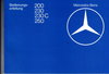 Betriebsanleitung Mercedes W123 I 1980