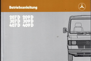Betriebsanleitung Mercedes 207 D - 409 D 1985