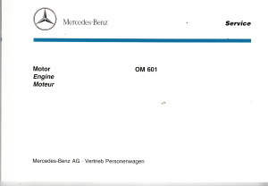 Mercedes Teile Bildkatalog Motor OM 601 1992