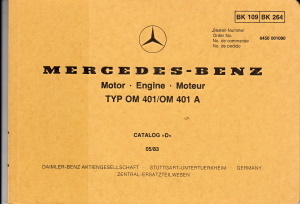 Mercedes Teile Bildkatalog Motor OM 401 401 A 1983