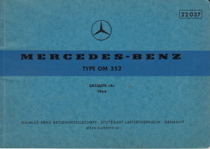 Mercedes Teile Bildkatalog Motor OM 352 1964