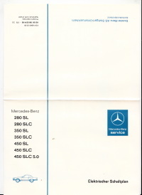 Elektrischer Schaltplan Mercedes SL SLC R107 1979