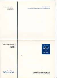 Elektrischer Schaltplan Mercedes 280 S W116 1974