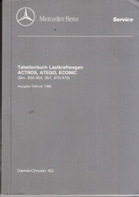 Tabellenbuch Mercedes Lastkraftwagen 1999