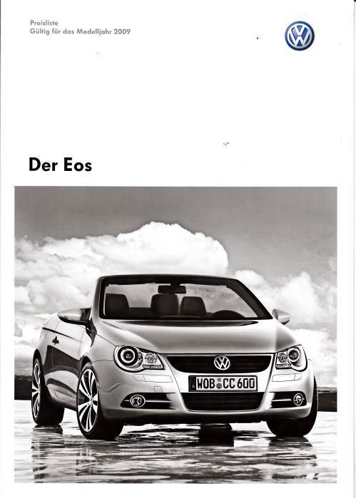 Preisliste VW EOS 29. Mai 2008