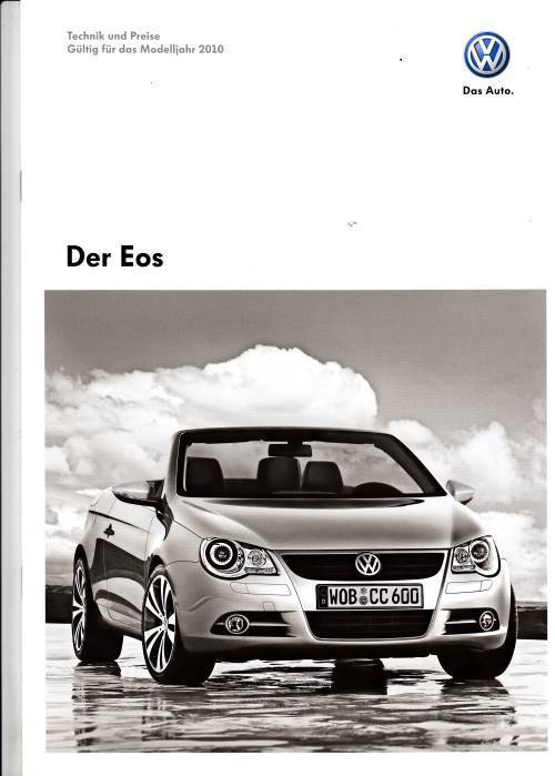 Preisliste VW EOS 28. Mai 2009