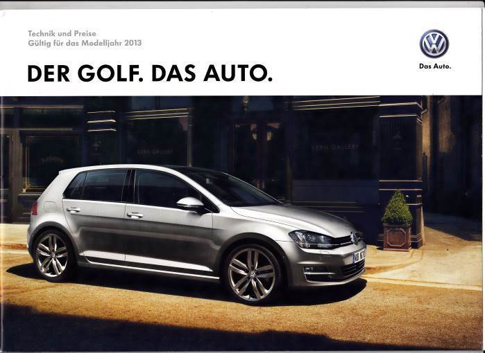 Preisliste VW Golf 23. Oktober 2012