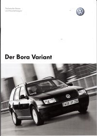 Technikprospekt VW Bora Variant Mai 2003