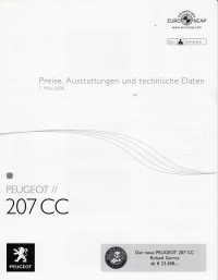 Preisliste Technik Peugeot 207 CC 1. März 2008