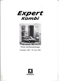 Preisliste Peugeot Expert Kombi 30. April 2001