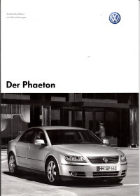 Technikprospekt VW Phaeton Mai 2004
