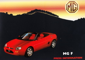 Presseliteratur Pressemappe MG F 1995