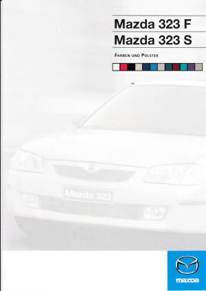 Farbkarte Mazda 323 F und S August 1998