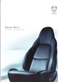 Mazda MX-5 Farbkarte Januar 2000