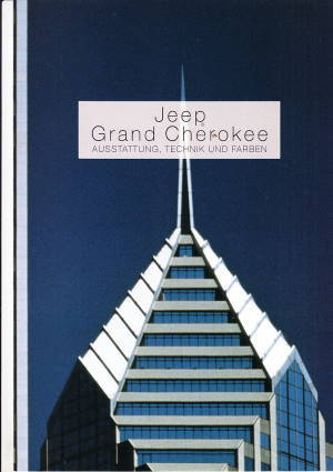Farbkarte Jeep Grand Cherokee November 1995
