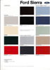 Farbkarte Ford Sierra August 1982