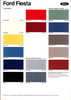 Farbkarte Ford Fiesta Januar 1987
