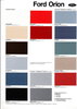 Farbkarte Ford Orion August 1983