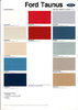 Farbkarte Ford Taunus August 1981