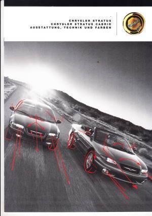 Farbkarte Chrysler Stratus November 1998