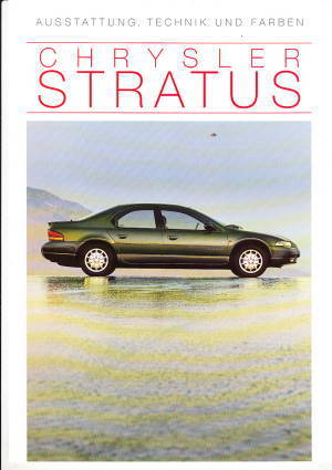 Farbkarte Chrysler Stratus März 1995