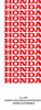 Farbkarte Honda PKW Programm 1981