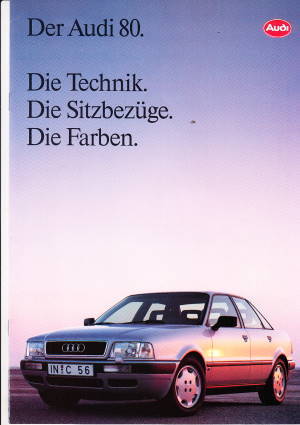 Farbkarte Technik Audi 80 Juli 1992