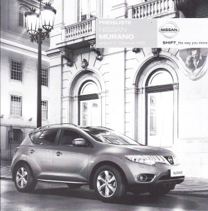 Preisliste Nissan Murano Dezember 2008