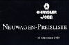 Preisliste Chrysler Jeep Programm Oktober 1989