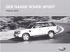 Preisliste Range Rover Sport Juli 2006