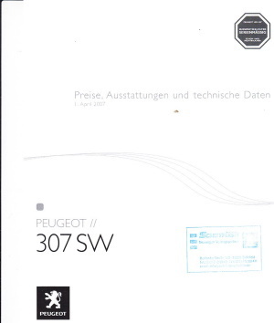 Preisliste Peugeot 307 SW April 2007