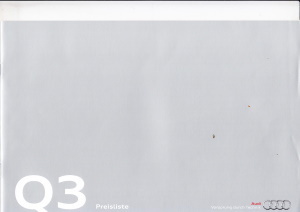 Preisliste Audi Q3 April 2012